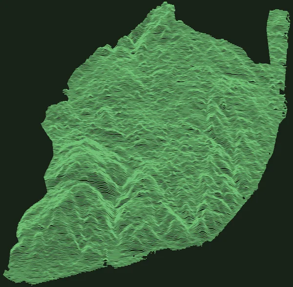 Topograficzna Wojskowa Mapa Radarowa Lizbony Portugalia Szmaragdowo Zielonymi Konturami Ciemnozielonym — Wektor stockowy