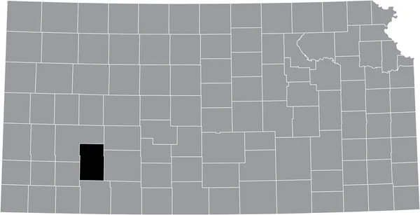 Black Highlighted Location Map Gray County Gray Map Federal State — Stockový vektor