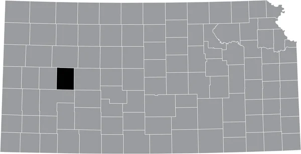 Black Highlighted Location Map Lane County Gray Map Federal State — Wektor stockowy