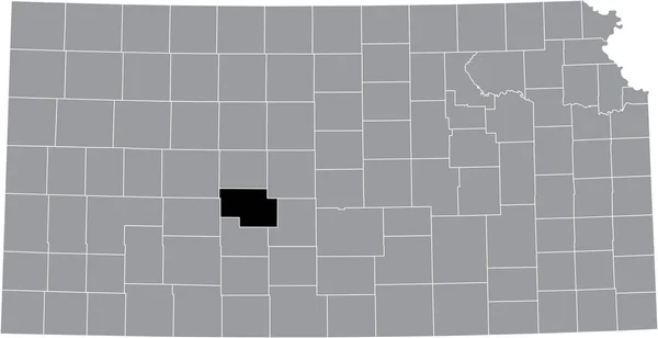 Black Highlighted Location Map Pawnee County Gray Map Federal State — Stockvector