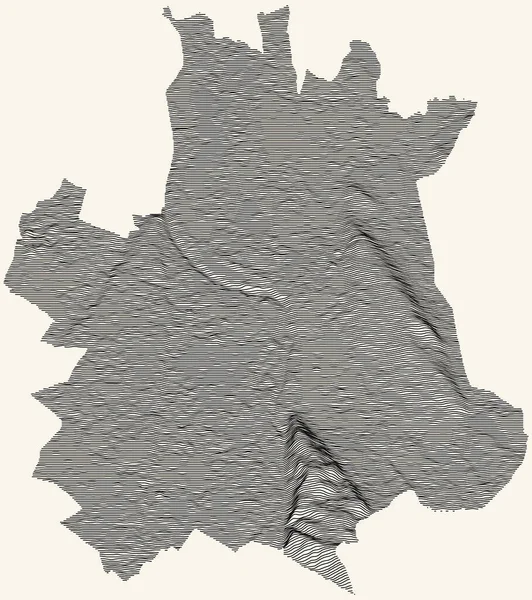 Mapa Topográfico Toulouse França Com Linhas Contorno Preto Sobre Fundo — Vetor de Stock