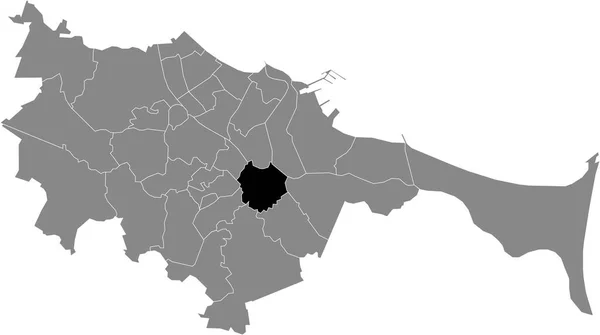 Black Location Map Gdaski Rdmiecie District Polish Regional City Gdansk — стоковий вектор