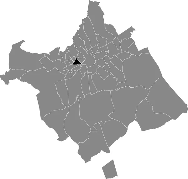 Mapa Negro Del Barrio Murciano Rincn Seca Municipio Español Murcia — Vector de stock