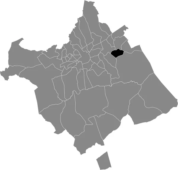 Mapa Negro Del Barrio Murciano Los Ramos Municipio Español Murcia — Vector de stock