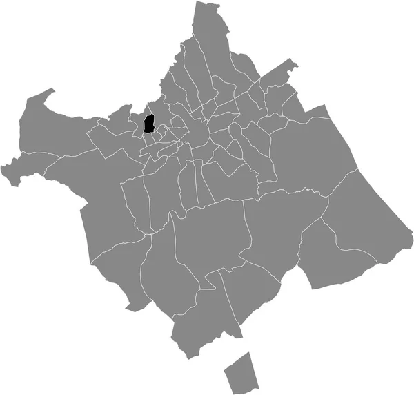 Zwarte Kaart Van Het Murcian Ora District Spaanse Gemeente Murcia — Stockvector