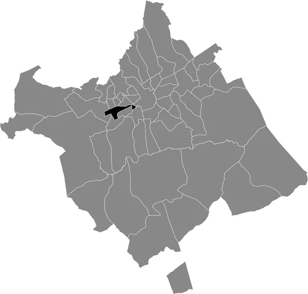 Black Location Map Murcian Nonduermas District Spanish Municipality Murcia Spain — стоковий вектор