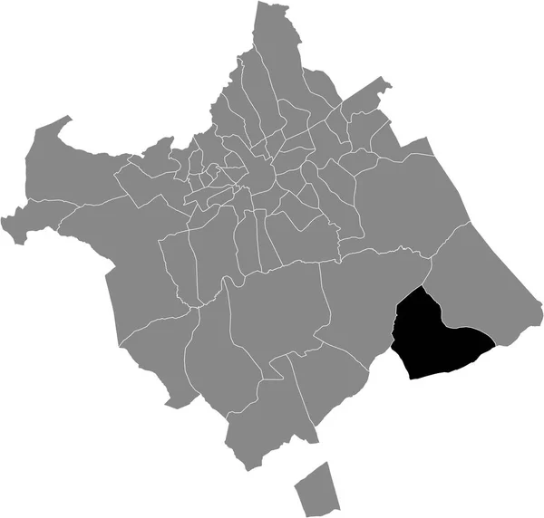 Black Location Map Murcian Jernimo Avileses District Spanish Municipality Murcia — стоковий вектор