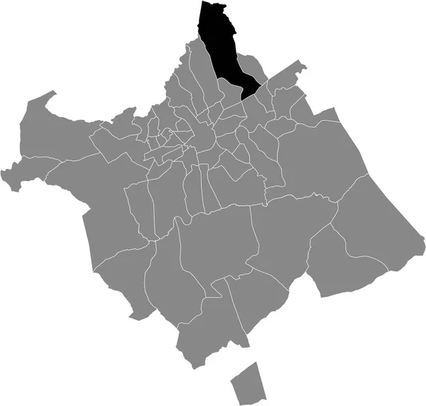スペインムルシア州のスペイン自治体内のムルシア エスパラガル地区の黒い場所の地図 — ストックベクタ
