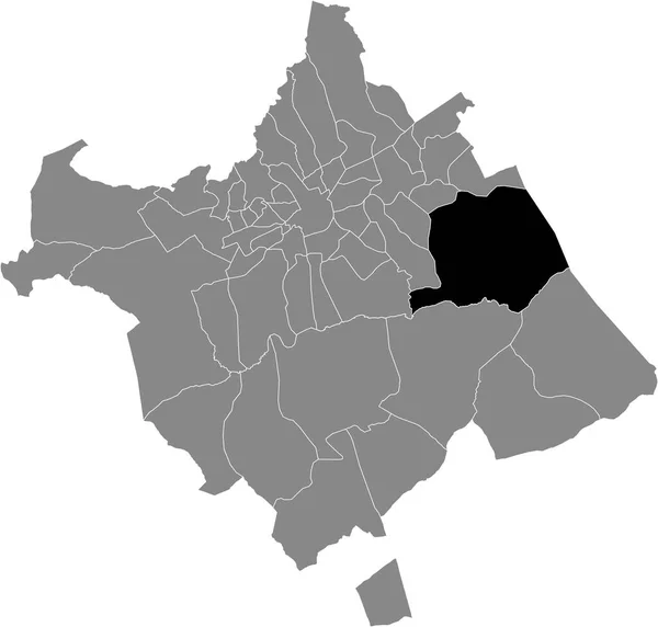 Černá Mapa Lokality Murcian Caadas San Pedro Španělské Obci Murcia — Stockový vektor