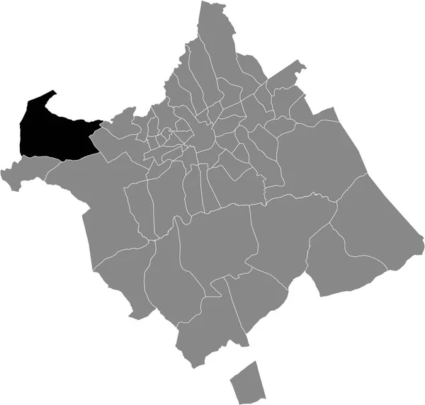 Mapa Localização Preto Bairro Caada Hermosa Dentro Município Espanhol Murcia — Vetor de Stock