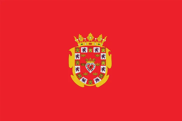 Officiella Flagga Vektor Illustration Den Spanska Kommunen Murcia Spanien — Stock vektor