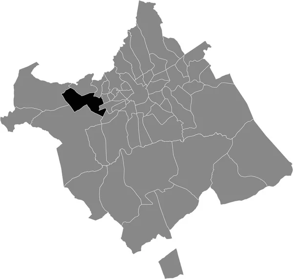 Mapa Negro Del Barrio Murciano Rincn Beniscornia Municipio Español Murcia — Archivo Imágenes Vectoriales