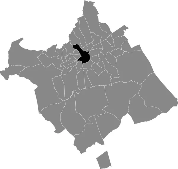Μαύρος Χάρτης Τοποθεσίας Της Πόλης Της Μούρθια Στο Εσωτερικό Του — Διανυσματικό Αρχείο