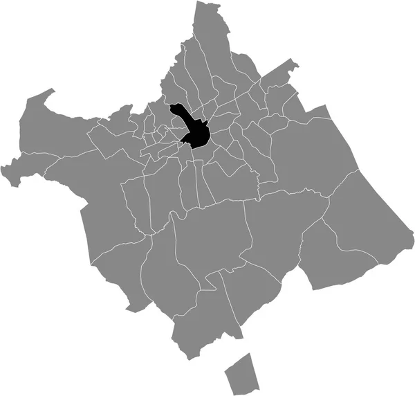Spanya Nın Murcia Belediyesindeki Murcia Şehrinin Siyah Konum Haritası — Stok Vektör