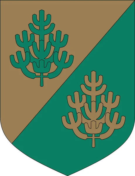 Escudo Armas Administrativo Oficial Del Distrito Nmme Capital Estonia Tallin — Archivo Imágenes Vectoriales