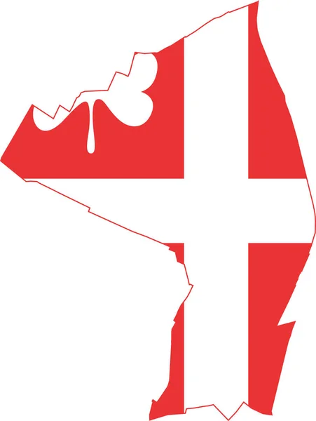 Oficjalna Bandera Administracyjna Granicach Okręgu Kristiine Stolicy Estonii Tallinie Estonia — Wektor stockowy