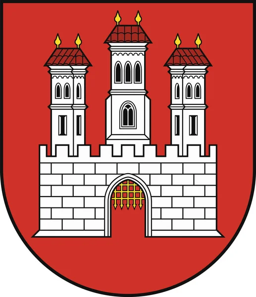 Vector Escudo Armas Ilustración Capital Eslovaca Bratislava Eslovaquia — Vector de stock