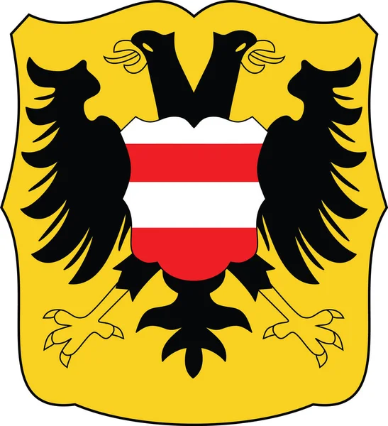 Oficjalny Herb Powiatu Brno Sted Czeskiej Stolicy Regionu Brno Republika — Wektor stockowy