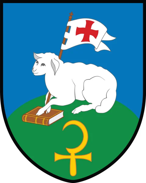 チェコ共和国ブルノ地方の首都イェフニェ地区の紋章 — ストックベクタ
