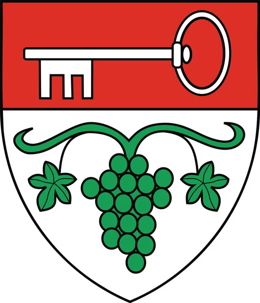 チェコ共和国ブルノ地方の首都ボフニツェ地区の紋章 — ストックベクタ
