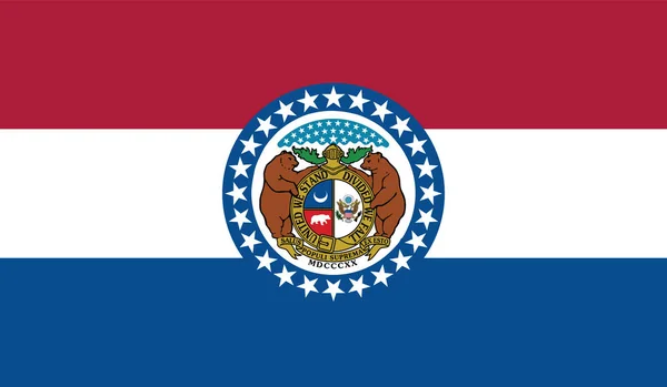 Bandeira Vetorial Oficial Atual Estado Federal Missouri Eua —  Vetores de Stock