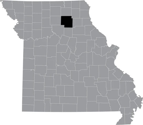 Карта Местонахождения Округа Мэйкон Серой Карте Федерального Штата Миссури Сша — стоковый вектор