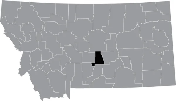 Preto Destaque Mapa Localização Condado Golden Valley Dentro Mapa Cinza —  Vetores de Stock