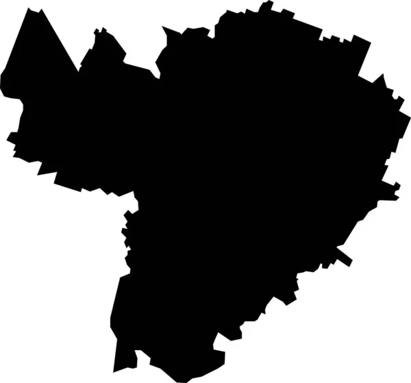 意大利区域首府博洛尼亚的简单矢量黑色行政地图 — 图库矢量图片