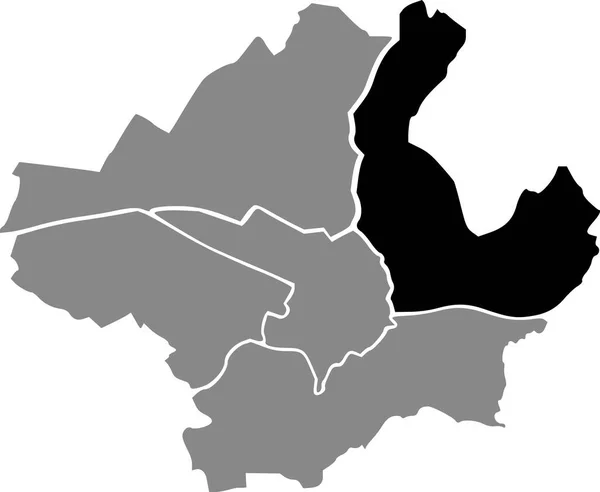 Black Location Map Quartiere Campo Marte District Gray Urban Districts — Διανυσματικό Αρχείο