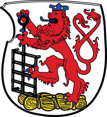 Almanya 'nın bölgesel başkenti Wuppertal' ın temsilci arması