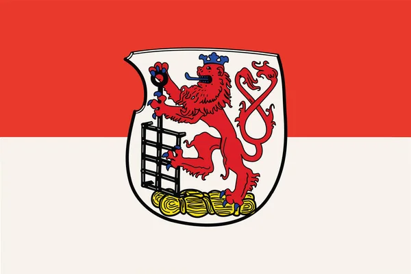 Oficjalna Ilustracja Wektora Flagi Niemieckiej Stolicy Regionu Wuppertal Niemcy — Wektor stockowy