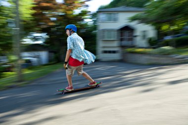 Longboarder Teen clipart