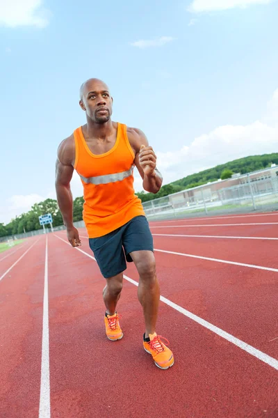 Corridore in pista — Foto Stock