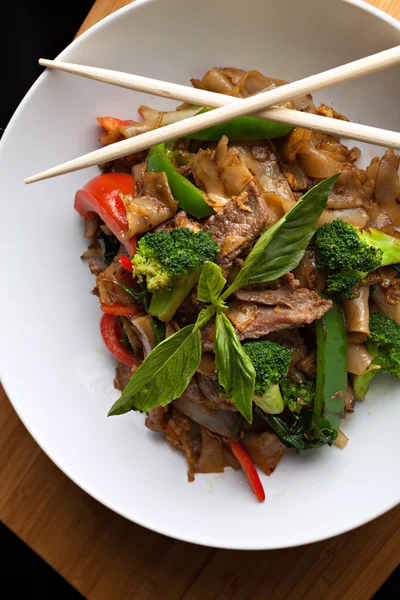 Drunken Noodle Thai Food — Stock Photo, Image