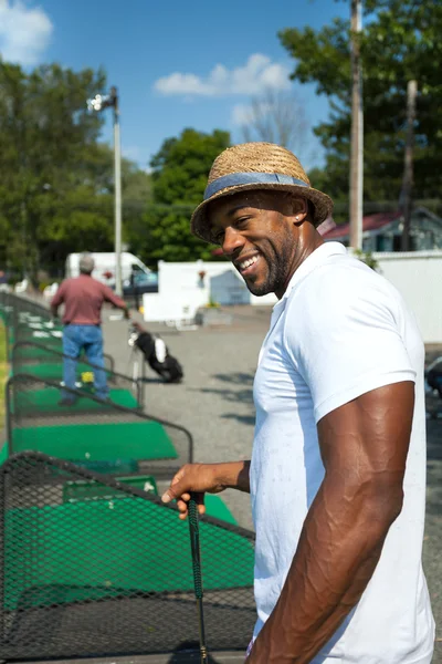 Golfer at the Range — Stock Photo, Image