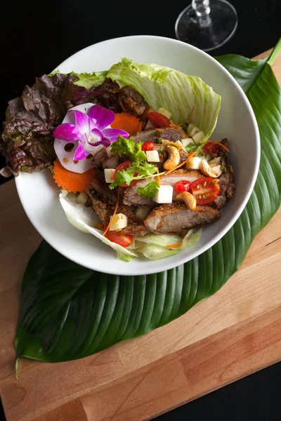Thais seafood som tum salade — Stockfoto