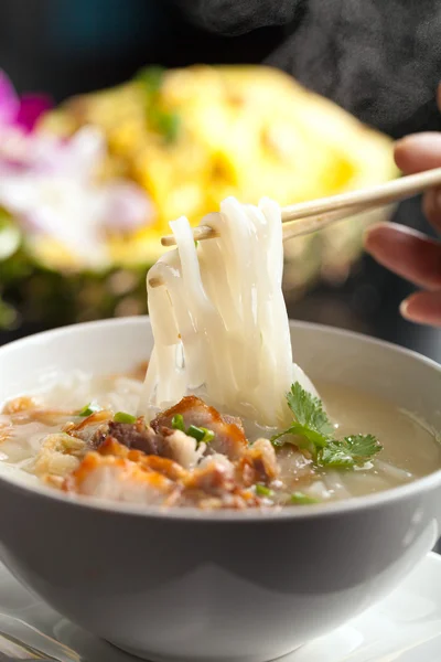 Thai Soup with Pork — Stock Photo, Image