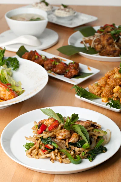 Variety of Thai Food Dishes — Stock Photo, Image