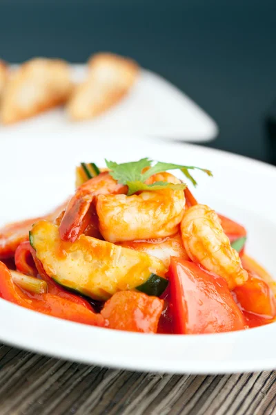 Thai Sweet and Sour Shrimp Dish — Stock Photo, Image