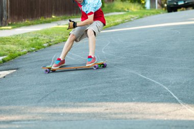 Longboarder Teen clipart