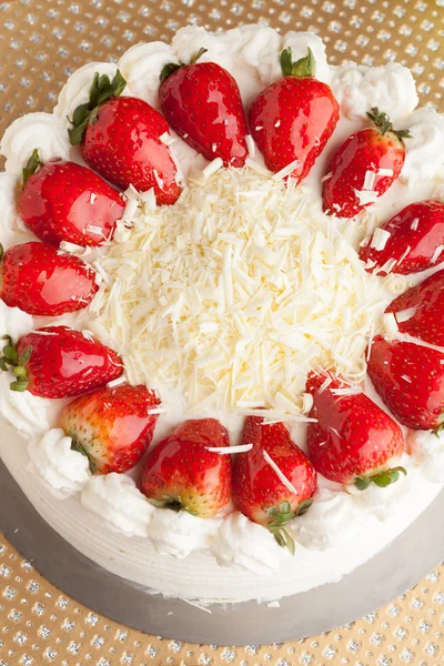 Torta con fragole — Foto Stock