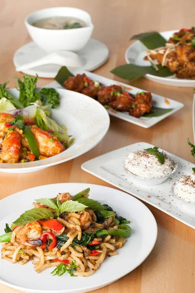 Variety of Thai Food Dishes — Stock Photo, Image