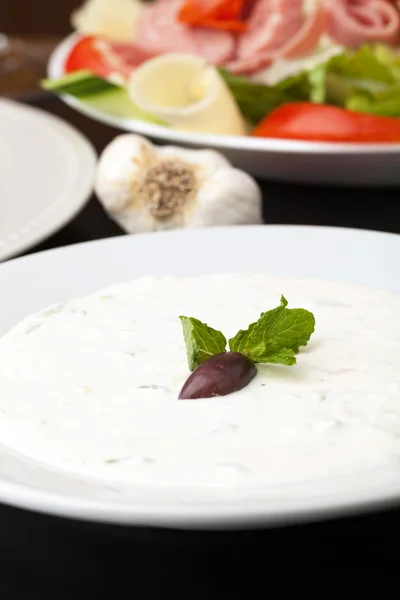 Řecké tzatziki omáčka — Stock fotografie