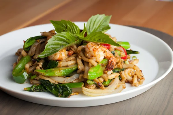 Thai Shrimp Stir Fry — Stock Photo, Image