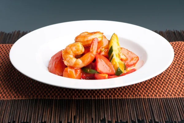 Sweet and Sour Shrimp Thai Dish — Stock Photo, Image