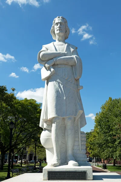 Boston Colombus offentliga staty — Stockfoto