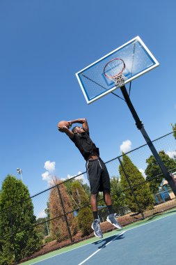 Basketbol Dunk aşağıdan