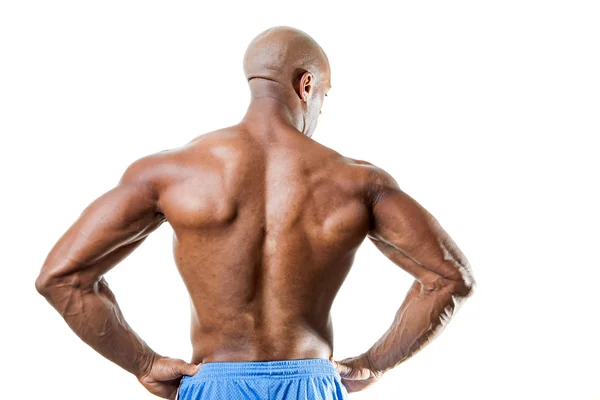 Человек с мускулистой спиной — стоковое фото
