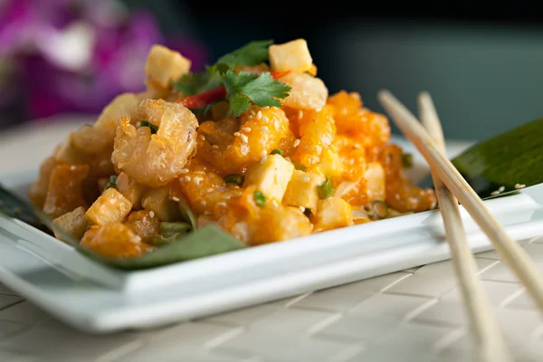 Crispy Thai Shrimp Dish — стокове фото