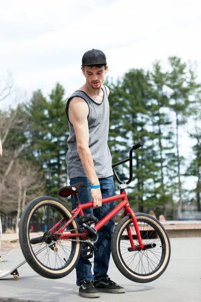 BMX cykel ryttare — Stockfoto